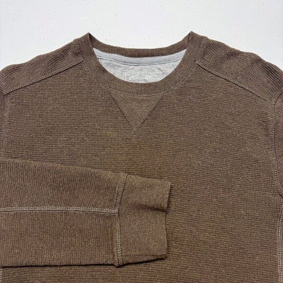 Eddie Bauer Sweater Mens Medium Tall MT Brown Business Casual Outdoor Office‎ - Picture 1 of 11